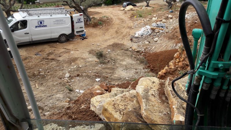 Création d' un escalier en pierres sur Ollioules
